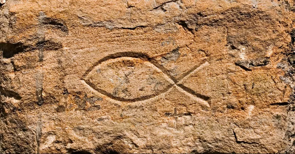 Ichthys symbol from Christian catacombs